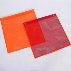 Wholesale Custom Size Traffic 46*46cm Orange Mesh Safety <b>Flag</b> with 2 Grommets - Product Image 1