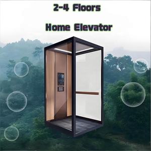 <span class=keywords><strong>Ascensore</strong></span> a Trazione con Vetro Trasparente, Azionamento AC, Pavimento in PVC, per Uso Residenziale e Commerciale, Capacità 400kg, Design Moderno - Product Image 2