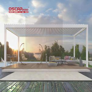 Pergolato in alluminio di lusso con feritoia giardino esterno Uv blocco impermeabile motorizzato - Product Image 1