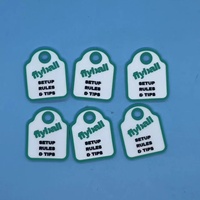 Prix d'usine Logo personnalisé Patch en caoutchouc de silicone souple 3D PVC/TPU Etiquette de vêtement pour sacs et vêtements Type plié