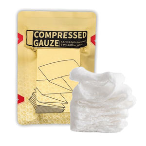 綿100% 医療外傷創傷被覆材Z折り滅菌吸収性圧縮ガーゼパッド - Product Image 1