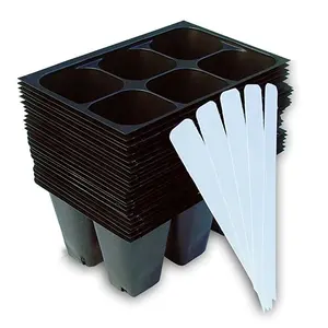 Winslow & Ross 6 Cells Plant Start Growing Plastic seed Nursery Trays For Greenhouse