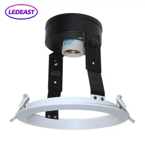 LEDEAST DF38 PAR38 שקוע קבועה חור לחתוך גודל 150mm Downlight מנורת בעל עבור E26 E27 PAR38 הנורה סוגר דיור מתכת (אל)