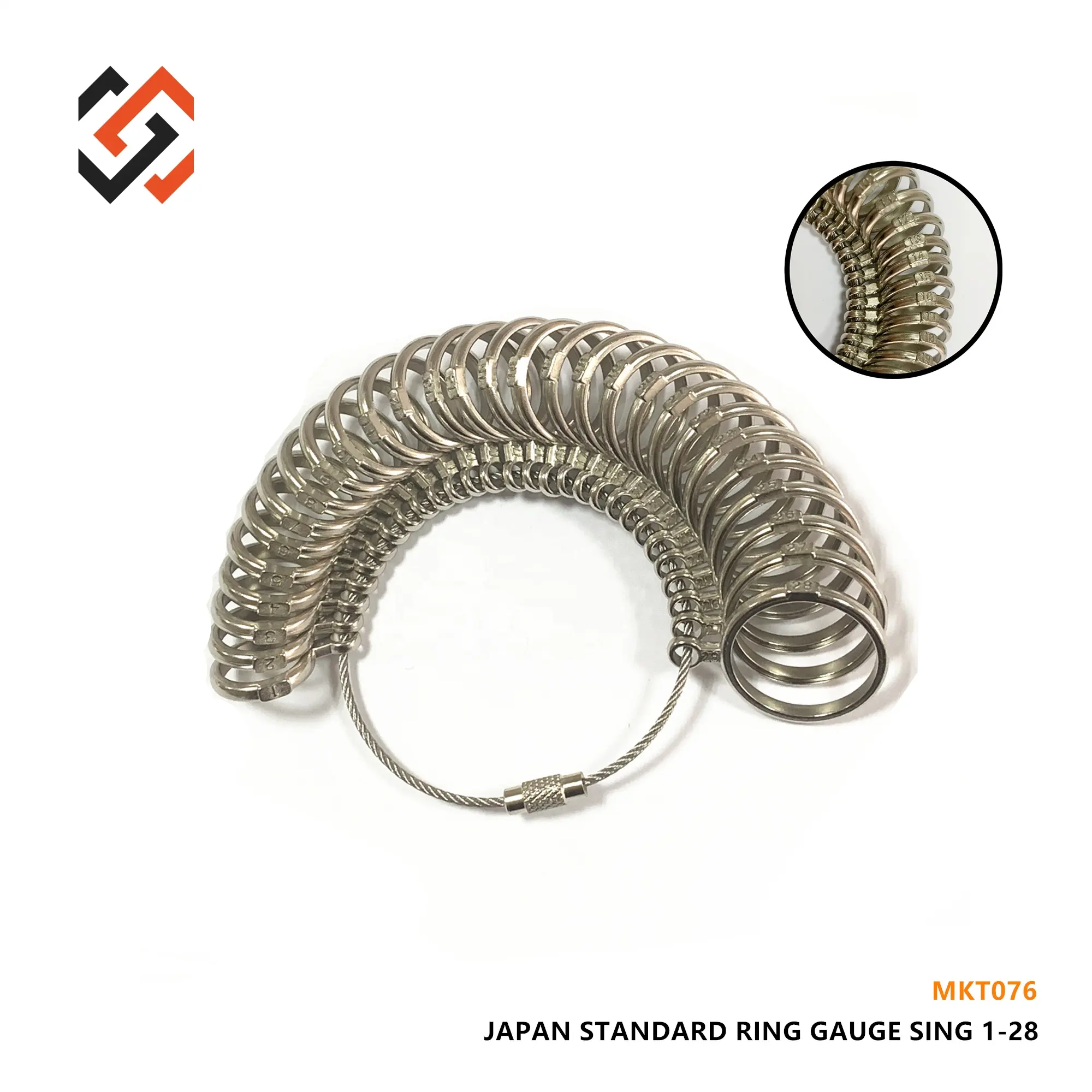 Ring Size Tool PopTings Japan Standard Sizing 1-28 Jewelry Tools Metal Gauges MKT076 Finger Ring Sizer
