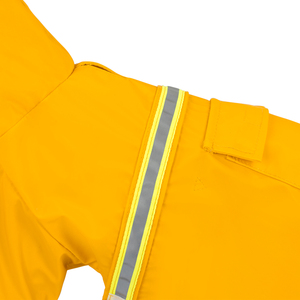 개 비옷 후드 슬리커 비 개 재킷 판초 후드 스트립 반사 - Product Image 5
