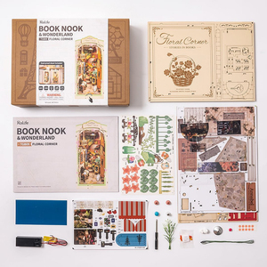 Robotime Rolife 3D puzzle in legno TGB09 <span class=keywords><strong>angolo</strong></span> floreale libro <span class=keywords><strong>angolo</strong></span> <span class=keywords><strong>angolo</strong></span> regali di natale per bambini <span class=keywords><strong>casa</strong></span> in miniatura - Product Image 5