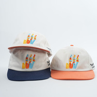 Casquette strapback deux tons en sergé de coton chapeau de papa personnalisé brodé, chapeaux de casquette de baseball non structurés à 6 panneaux