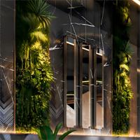 Station de propagation intérieure avec fausse herbe verte feuille murale plante artificielle panneaux muraux muraux panneau décoratif mural