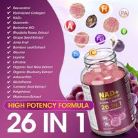 Gummies de Resvératrol OEM Haute Pureté avec Quercétine, CoQ10, Vitamine C, Supplément de Resvératrol pour Antioxydant et Articulations