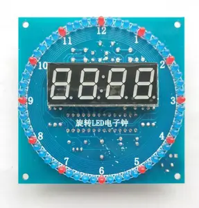 Módulo de pantalla LED Digital giratorio, Kit de reloj Digital electrónico con alarma, tablero de aprendizaje de 51 SCM, 5V, DS1302