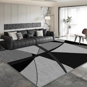 Alfombra Moderna de Diseño Geométrico Rectangular Antideslizante de Fibra de Poliéster para Sala de Estar, Decoración del Hogar, Modelo H 111 - Product Image 4