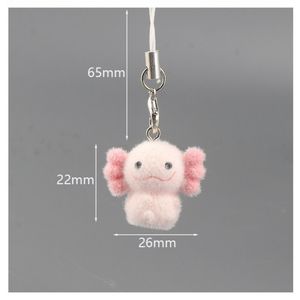 Breloques en peluche animaux : Salamandre, Dinosaure Hexagonal, Axolotl, pour porte-clés, breloques <span class=keywords><strong>de</strong></span> téléphone portable, chaînes <span class=keywords><strong>de</strong></span> sangle, cordons, pendentifs - Product Image 2
