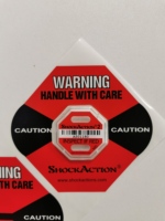 ShockAction2 Indicateur d'impact, étiquette de détection de dommages, capteur de force de choc sensible de 5G à 75G, Shockwatcher