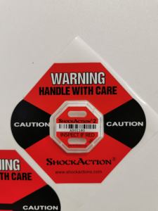 ShockAction2 <span class=keywords><strong>Shock</strong></span> Indicator Impact Label Schadens sensor Label 5G bis 50G Sensitive G Force <span class=keywords><strong>Shock</strong></span> watcher - Product Image 5