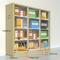 Meubles de bibliothèque en métal, étagère à livres autoportante à 5 niveaux, double face, écologique, durable, en acier, pour les écoles et les universités