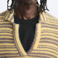 Maßgeschneiderter Neuer Stil Langarm-Pullover Herren Umlegekragen Gestreifter Strickpullover Polokragen Strickware Pullover für Männer