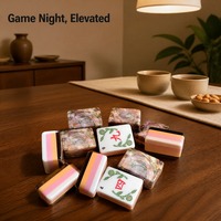 Jeu de Mahjong Américain Portable 160 Pièces en Acrylique Vierge Lucite Tuiles Florales Artistiques Haute Densité Luxe Personnalisé