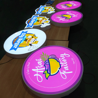 Panneau rond personnalisé, pour publicité en extérieur, boîte à lumière Led