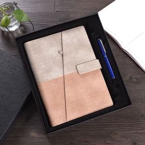 A4 A5 <b>A6</b> Custom Design PU Leather Academic <b>Diary</b> Magnetic Clasp Business Journal With Pen Planner Promotion Gift Set Notebook - Product Image 1