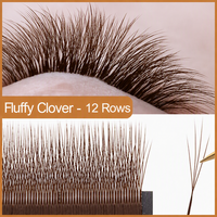 Bulu Mata Palsu Coklat 4D Little Velvet Flower Dense Fluffy Strip Lashes Wispy Full Strip untuk Riasan Harian, Pesta, Panggung, Bulu Mata Grosir