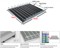 Système d'étagères à roulettes flexibles OFL de haute qualité avec éclairage LED, taille personnalisable, gain de place, étagère intelligente en métal et plastique
