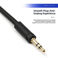 Pengganti Mic Boom untuk Headset Gaming Sony INZONE H6 H9 17cm Lengan Mikrofon Satu Sisi Tahan Tekuk Warna Hitam