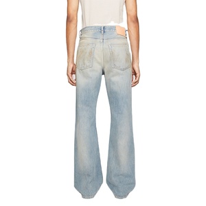 OEM de Alta Qualidade 100% Algodão Orgânico Penteado Rasgado Angustiado Algodão Vintage Denim Baggy Men's Straight Dirty Mud Washed <span class=keywords><strong>Jeans</strong></span> - Product Image 2