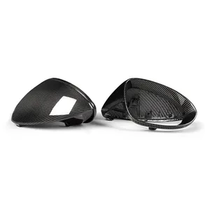 Real Dry Carbon Fiber Car <b>Door</b> Side Wing Rearview <b>Mirror</b> Cover Caps Glossy Direct Replacement for Porsche Cayenne 9ya 2018-2021 - Product Image 4