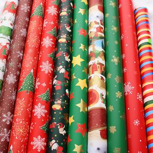 Emballage en papier de soie écologique flocons de neige rayures d'<span class=keywords><strong>arbre</strong></span> de Noël et joyeux Noël cadeau vêtements emballage papier d'emballage - Product Image 2