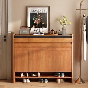 Mueble zapatero moderno minimalista de madera maciza, ahorrador de espacio, para la entrada, ideal para apartamentos pequeños. - Product Image 5