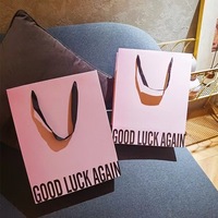 Custom Logo Hot Stamping Lamination Recyclable Luxury Art Paperboard Promotional Supermarket Rectangle Hand Clothing Packaging