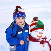 Nuovo stile Led cappello di natale maglione leggero lavorato a maglia Babbo Natale regalo di natale per bambini adulti cappelli di Natale con luci a Led