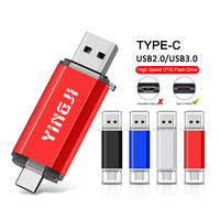 Memoria USB Personalizada Tipo C de Metal al por Mayor, Pendrive USB 3.1 de 4 GB, 8 GB, 16 GB, 32 GB, 64 GB, 128 GB, Memoria USB 2.0