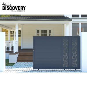 Porte battante en métal de découverte Cadre en alliage d'aluminium enduit de poudre imperméable écologique Clôture extérieure moderne inspirée de la <span class=keywords><strong>nature</strong></span> - Product Image 2