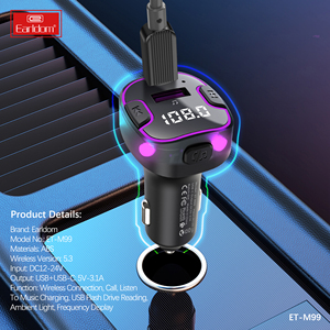 Earldom Máy nghe nhạc MP3 Transmitter xanh-răng 5.0 xe Kit USB FM Transmitter APE xanh-răng sạc cho điện thoại Thuốc lá nhẹ hơn - Product Image 5