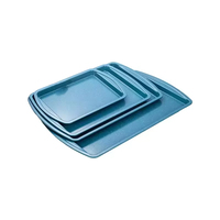 Plaque de cuisson rectangulaire en acier au carbone avec revêtement antiadhésif en silicone anti-déformation de 0,6 mm pour usage commercial en cuisine