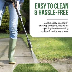 <span class=keywords><strong>Gazon</strong></span> <span class=keywords><strong>artificiel</strong></span> haute densité Qizhi CJ3523, résistant à l'usure, imperméable, vert, pour animaux de compagnie et enfants - Product Image 2