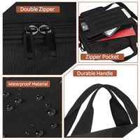 Étui de transport pour boules de billard, sangle d'épaule réglable, matériau en polyester, fermeture à glissière, sac de voyage résistant à l'eau, noir