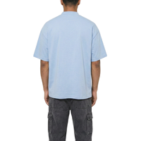 T-shirt Homme 300 g/m² 100% Coton Col Mock Rib Coupe Oversize Épaules Tombantes Streetwear Uni Grammage Lourd