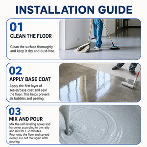 Liquid Stone Effect Flooring Epoxy Resin <b>Colored</b> <b>Sand</b> Self Leveling Floor Coating Paint Marble Effect - Product Image 2