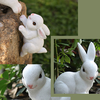 Adorable Lapin Blanc en Résine à Suspendre – Décoration Extérieure pour Jardin, Patio, Balcon, Paysage – Décoration de Pâques – Cadeau Idéal pour Amateurs de Jardin et de Décoration Intérieure