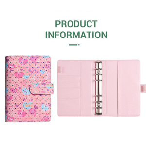 Esclusivo Nuovo Planner A6 con Texture a Cuore Creativa in Similpelle, Quaderno a Fogli Mobili Macaron per Risparmiare - Product Image 4