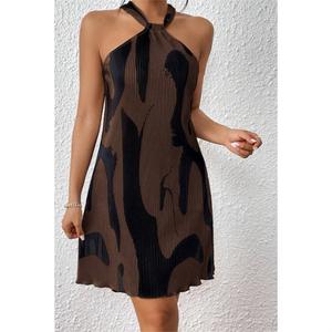 Nouveau printemps et été imprimé sexy hors épaule à lacets lâche femmes robe dames - Product Image 6