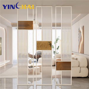 OEM New Design Style Stainless Steel Metal Glass <strong>Room</strong> <strong>Divider</strong> Living <strong>Room</strong> and Dining <strong>Room</strong> Partition Designs Wall <strong>Divider</strong> - Product Image 5