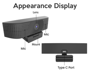 4K Webcam PDAF Autofocus USB <b>Computer</b> Camera Dual <b>Microphones</b> <b>for</b> Live Video Conferencing Online Meeting Teams 4K Webcam - Product Image 6