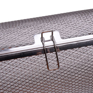 Kit de paniers rotatifs pour barbecue en acier inoxydable avec trous hexagonaux, idéal pour la cuisson en gros - Product Image 2