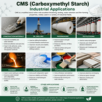 Poudre de carboxyméthylcellulose (CMC) de qualité cimentaire Zhengshizhongyuan pour le contrôle de la filtration, additif industriel, 25 kg