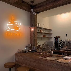 Letrero de neón de café YUFAOO, luz LED de pared, decoración artística acrílica para cafetería, restaurante, sala de estar, regalo de fiesta - Product Image 4