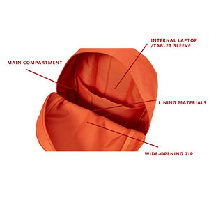 Sac à dos de sport moderne et léger en polyester imperméable de 20 L avec fermeture éclair, idéal pour l'école et les activités de plein air - Product Image 2