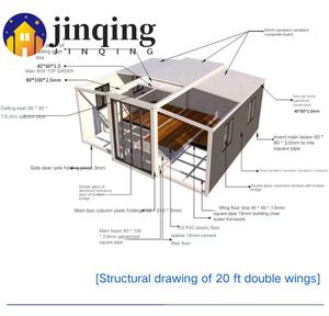 Casa Container Prefabbricata Moderna Standard Australiano, Portatile, Pieghevole ed Espandibile da 40 Piedi, Casa Mobile Prefabbricata con 2-3 Camere da Letto - Product Image 5